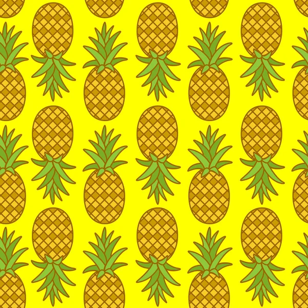 Pineapple.vector nahtloses Muster — Stockvektor