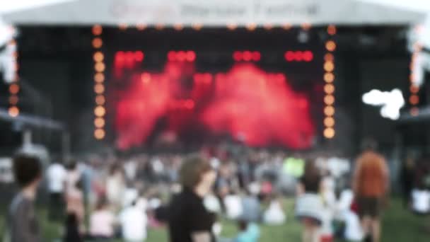 Outdoor concert. Summer music festival — Stock Video