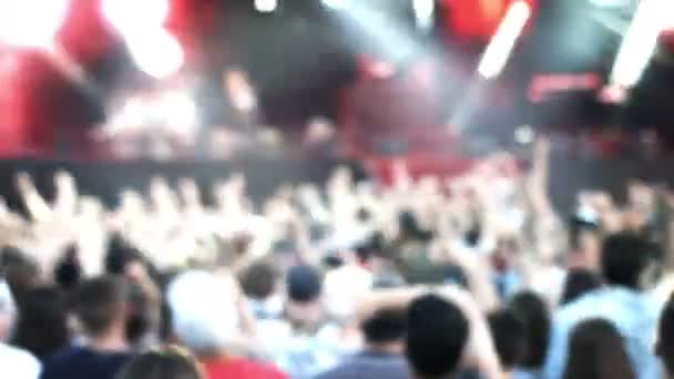 Outdoor concert. Heaving crowd — Αρχείο Βίντεο