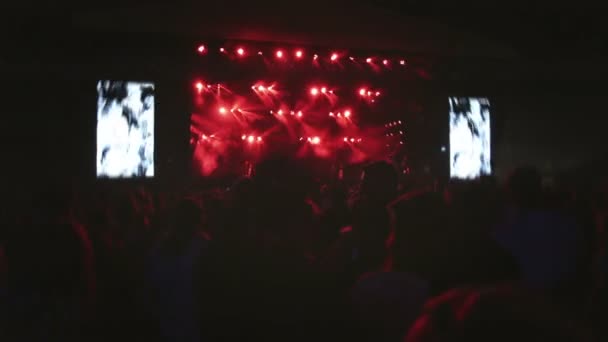 Mensen op een concert — Stockvideo