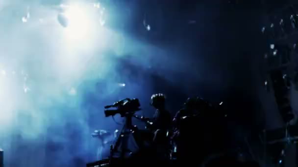 Cameraman on a concert — Stock Video