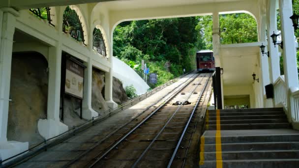 Hong Kong Hong Kong peak tramvay — Stok video