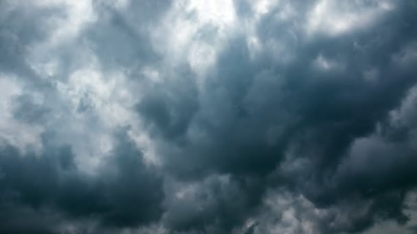 黒い嵐雲空 - 時間の経過に移動 — ストック動画