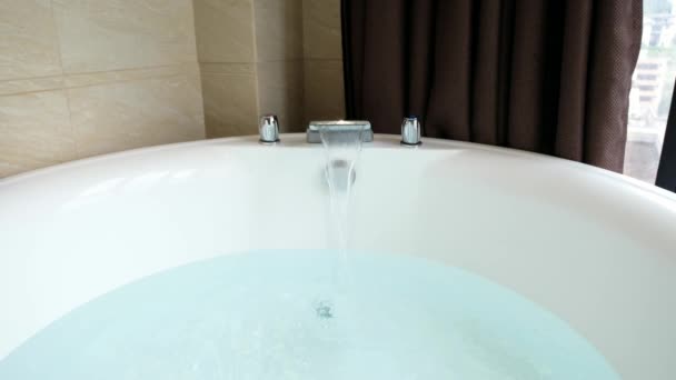 Bathtub Full Hot Tub Water — Stok video