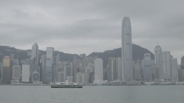 Hongkong China Oktober 2019 Viktoria Hafen Und Skyline Der Insel — Stockvideo