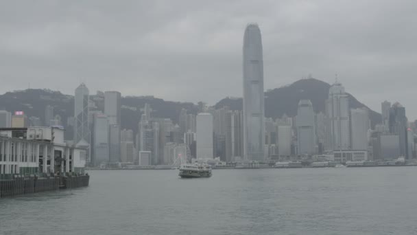 Χονγκ Κονγκ Κίνα Οκτωβρίου 2019 Victoria Harbor Και Hong Kong — Αρχείο Βίντεο