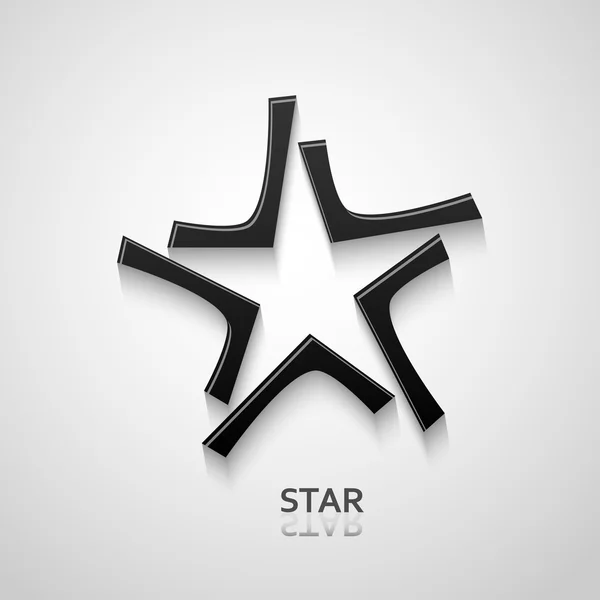 Siyah yıldız logo tasarımı.