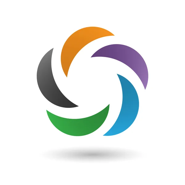 Beş Element soyut simgesi.