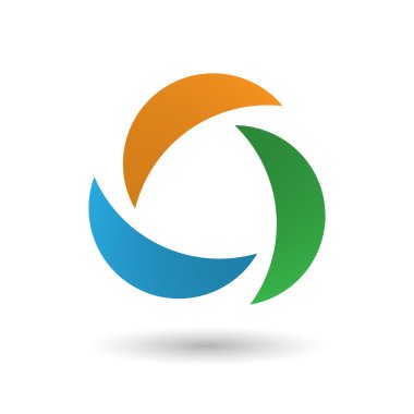 Üç öğe soyut simgesi.