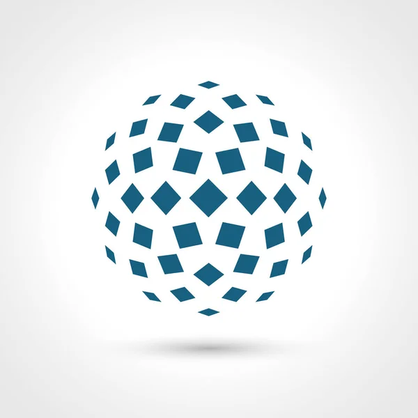 Soyut dairesel şekil. Dikdörtgen öğeleri.