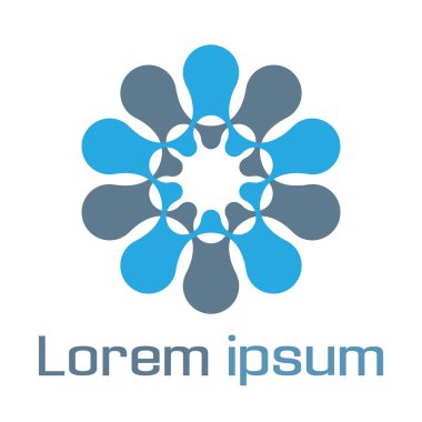 Soyut dairesel şekil. Petal öğeleri.