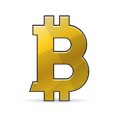 Bitcoin işareti. Kripto para birimi simgesi.