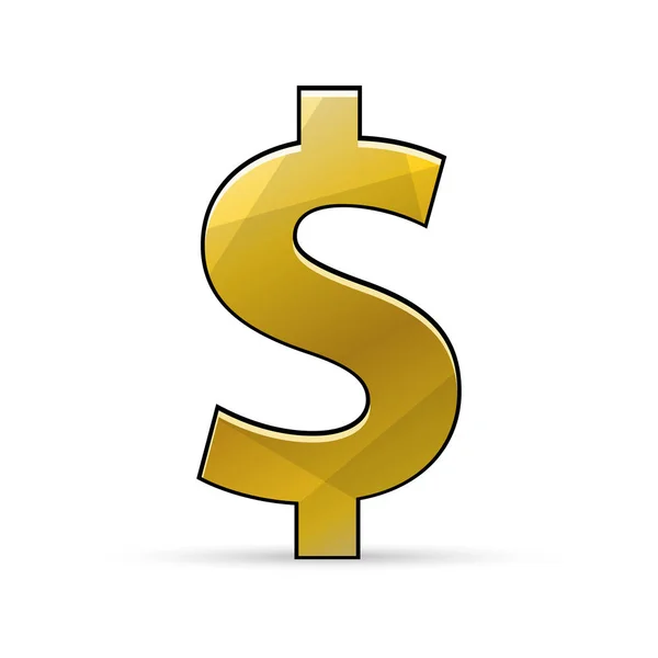 Signo de dólar. Icono de moneda . — Vector de stock