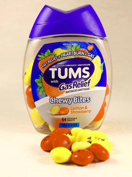 Clear Lake Usa January 2020 Close Tums Chewy Bites Antacid — Stock Photo, Image