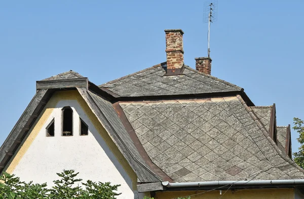 Roof of an old house Stock Photo