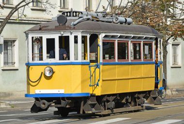 Şehirdeki eski tramvay