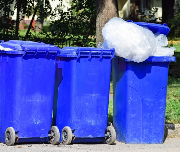 Tekerlekli çöp kutuları — Stok fotoğraf