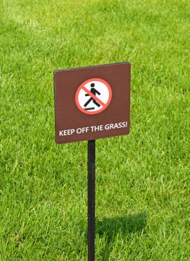 parkta çim işareti kapalı tutmak