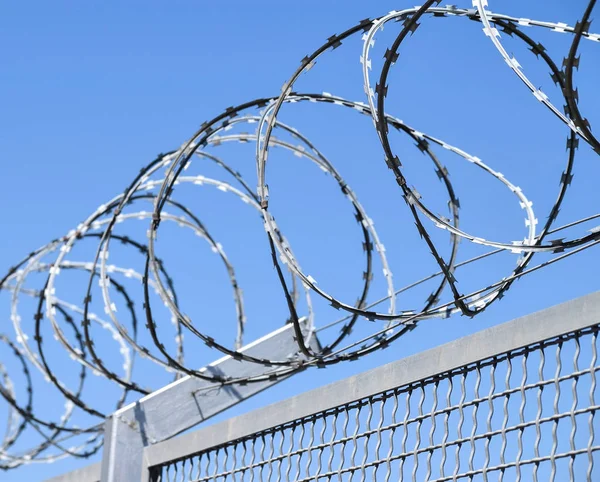 Barbed wire of the prison — Stock Photo, Image