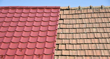 Eski ve yeni evin çatı