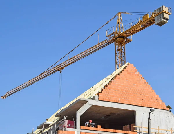 Construção de um novo edifício — Fotografia de Stock