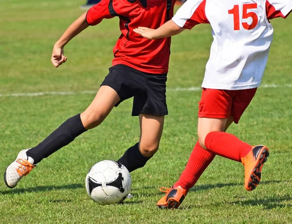 Eylem genç futbolcular — Stok fotoğraf