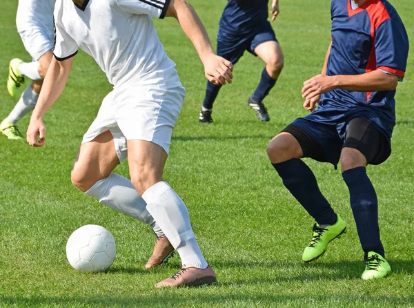 Voetballers in actie — Stockfoto