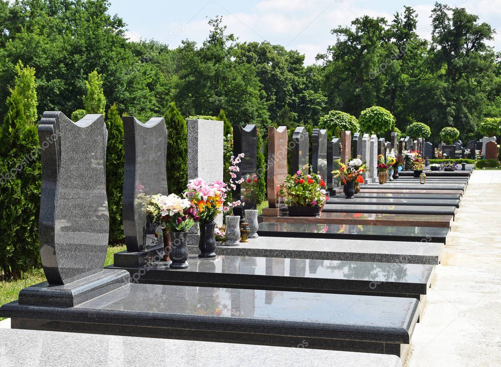 Tombstones in the public cemetery