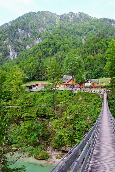 Visutý most, Wasserlochklamm, Rakousko — Stock fotografie