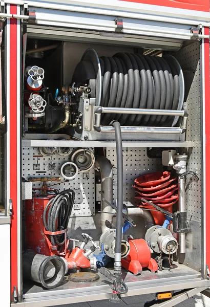 Equipments of a firetruck — Stock Photo, Image