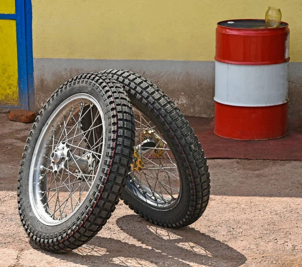 オートバイのタイヤ — ストック写真