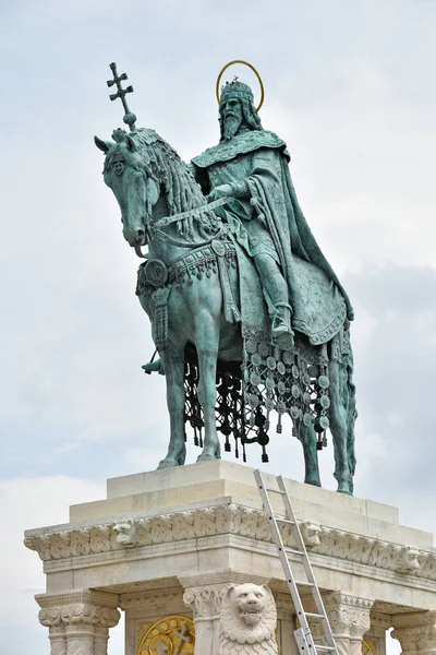 Estatuto do Rei Santo Estêvão, Budapeste, Hungria — Fotografia de Stock