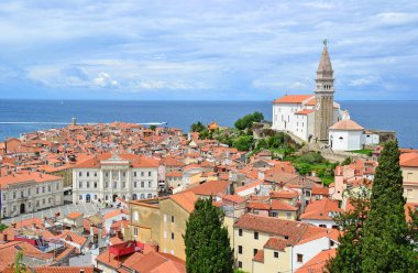 Slovenya Piran kentinin görünümü