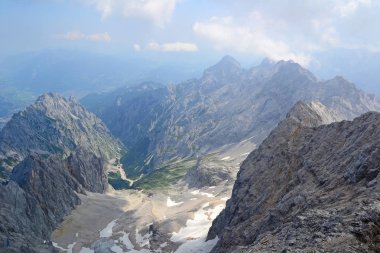 Eibsee Zugspitze Almanya'da görünümünü