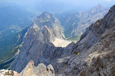 Eibsee Zugspitze Almanya'da görünümünü