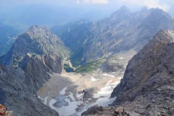 Vista de Eibsee Zugspitze na Alemanha — Fotografia de Stock
