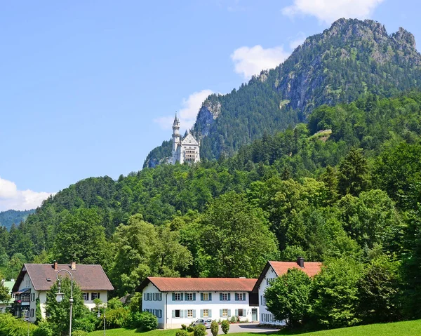 Vista del castillo de Neuschwanstein en Alemania, Europa —  Fotos de Stock