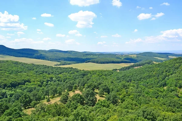 Vista da paisagem húngara no verão — Fotografia de Stock