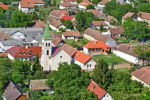 Vista de un pueblo húngaro desde arriba —  Fotos de Stock