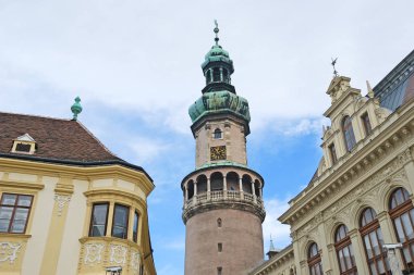 The famous Fire Tower in Sopron city, Hungary clipart
