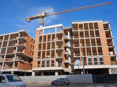 Yeni bir apartman inşaatı
