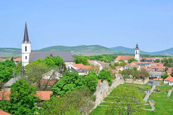 Vista de la ciudad de Sarospatak, Hungría — Foto de Stock