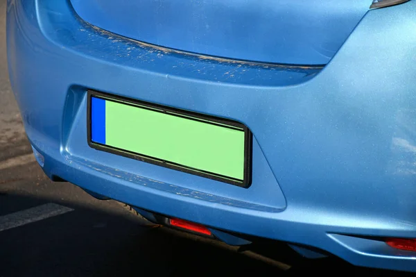Targa Verde Auto Elettrica — Foto Stock