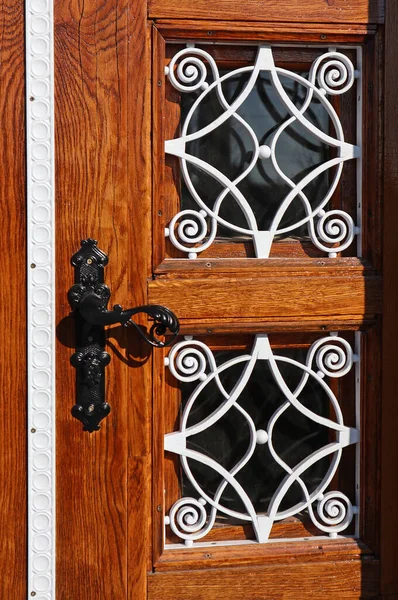 Puerta Madera Del Edificio Clínica — Foto de Stock