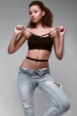 Jeans Glamor zarif siyah kadın modeli