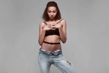 Jeans Glamor zarif siyah kadın modeli