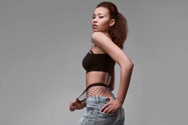 Jeans Glamor zarif siyah kadın modeli