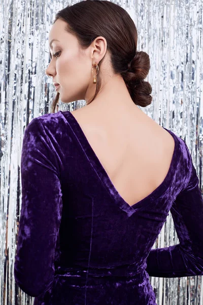 Portret Van Prachtige Elegante Sensuele Brunette Latijn Vrouw Dragen Mode — Stockfoto