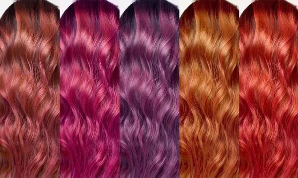 Zestaw kolorów kolekcji włosów. Tinty — Zdjęcie stockowe