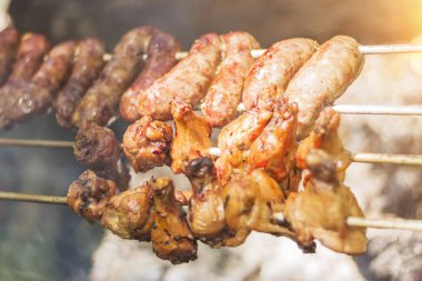Brezilyalı Barbekü. Churrasco Gaucho. Churrasco Uruguay. Izgara et. et şiş